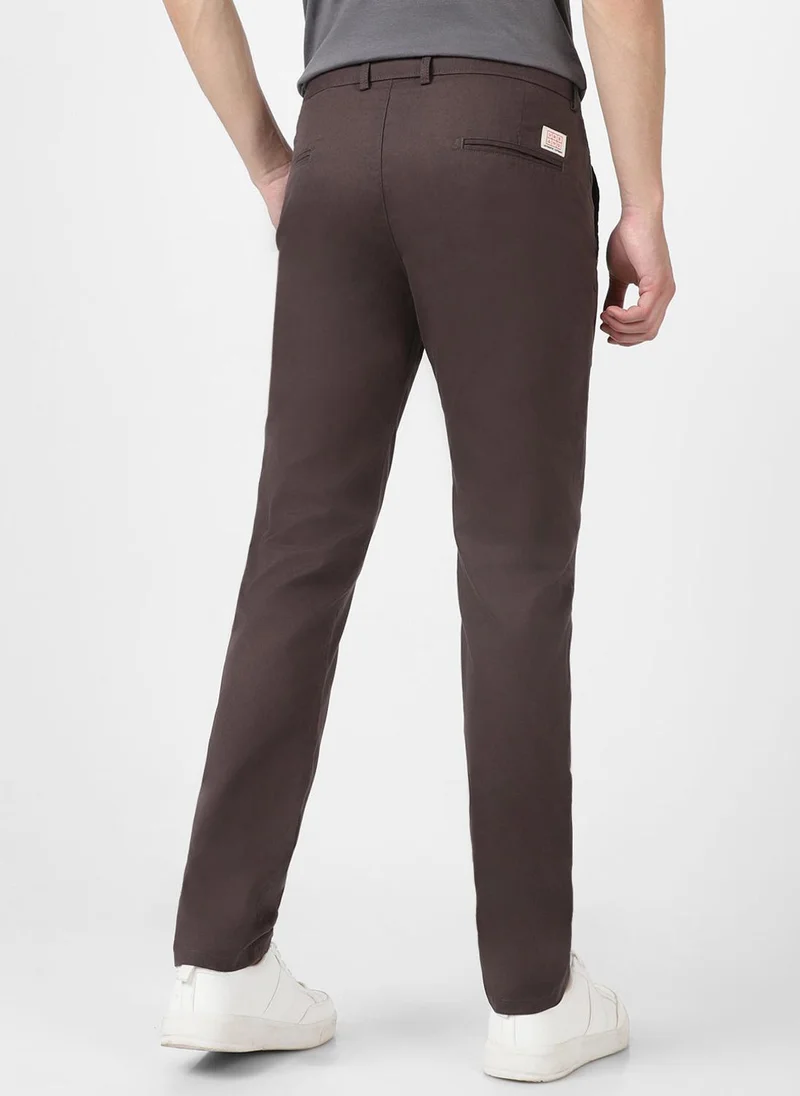 Urbano Fashion  Urbano Fashion Men's Dark Grey Cotton Slim Fit Casual Chinos Trousers for Men | Best Price UAE